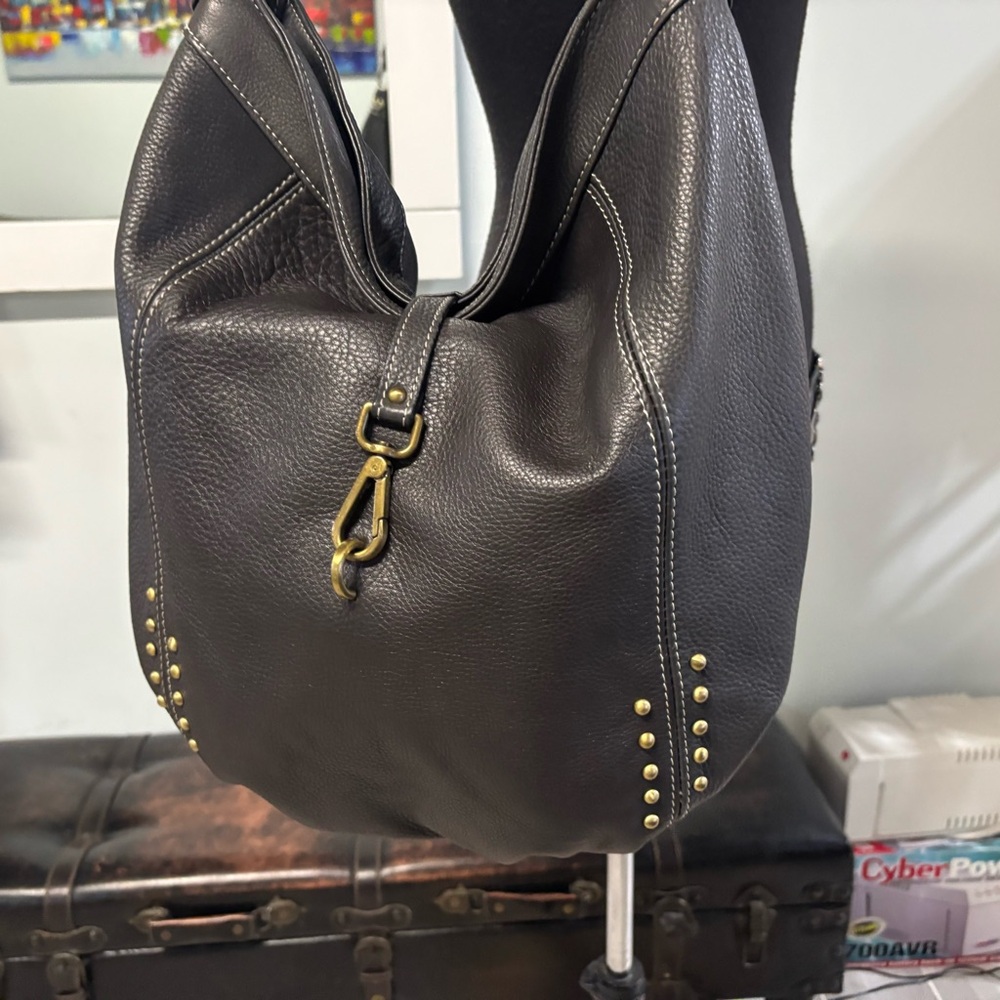 ❤️Y2K Avorio Studded Italian Leather Hobo Bag - Picture 2 of 8